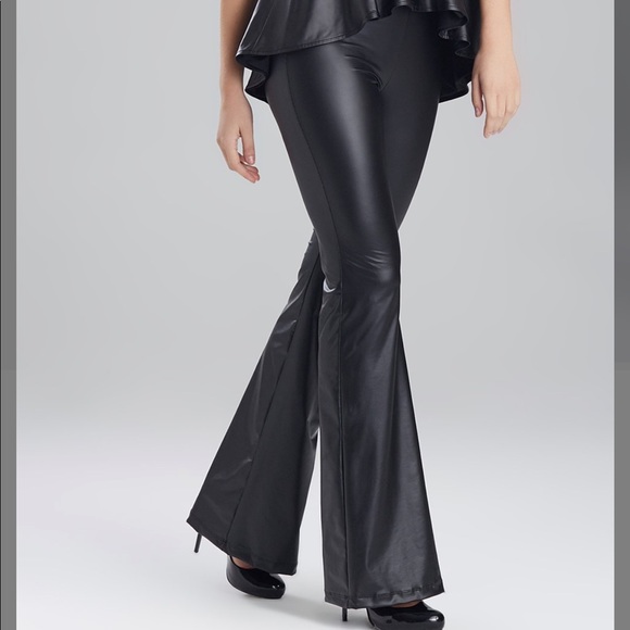 Pants - BLACK SLEEK FLARED PANTS